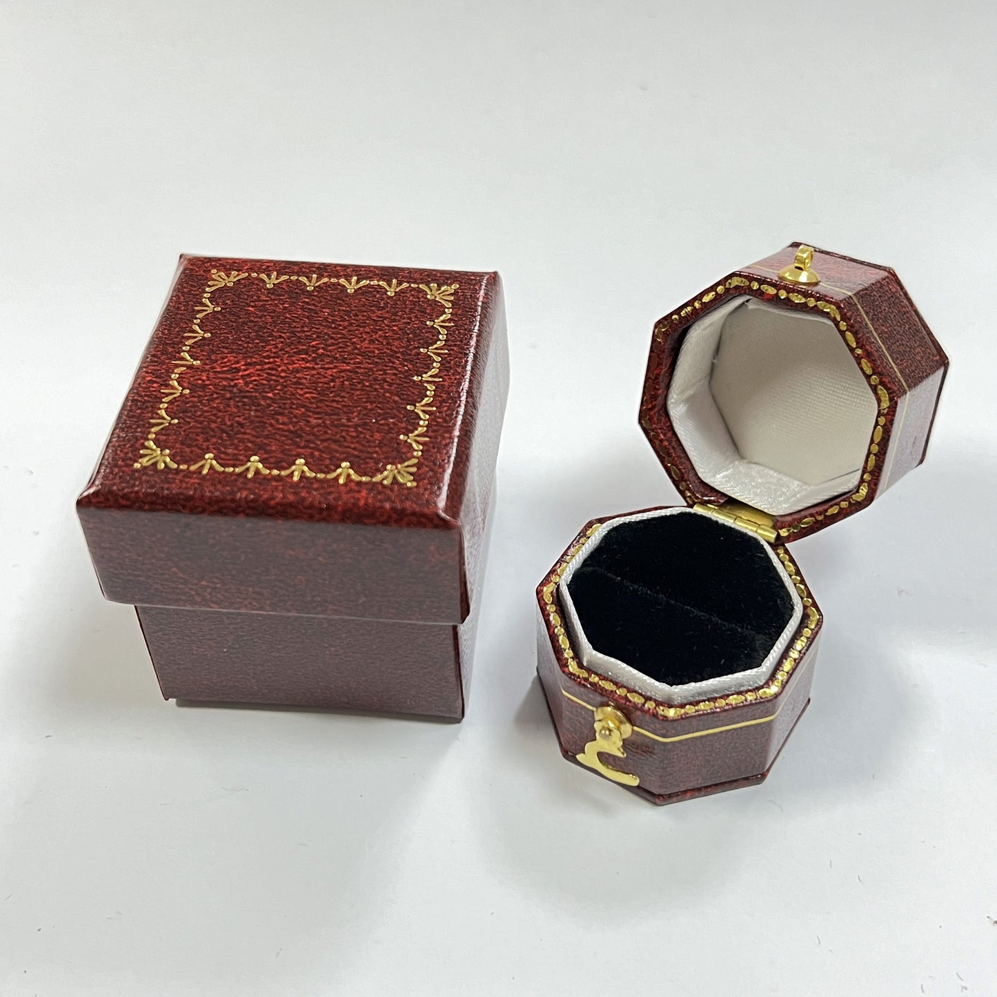 Elegante Scatola Portagioie Ottagonale in Ecopelle con Rivestimento Interno Morbido