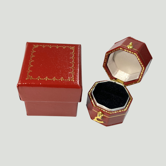 Elegante Scatola Portagioie Ottagonale in Ecopelle con Rivestimento Interno Morbido