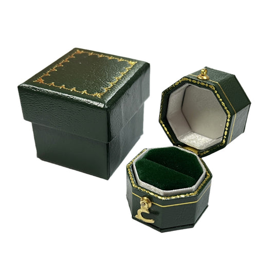 Elegante Scatola Portagioie Ottagonale in Ecopelle con Rivestimento Interno Morbido